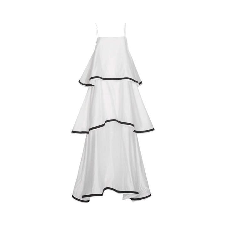 White Layer Dress With Spaghetti Straps