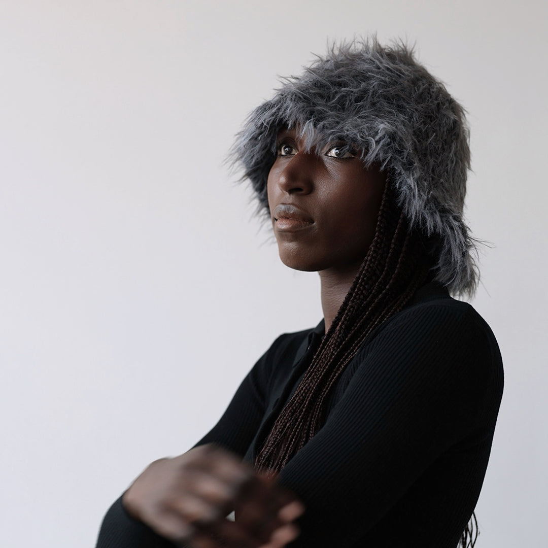 Grey Wool Cloche Bucket Hat