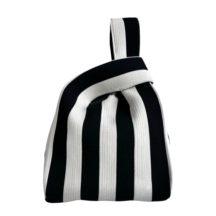 Striped Knitted Mini Tote Bag
