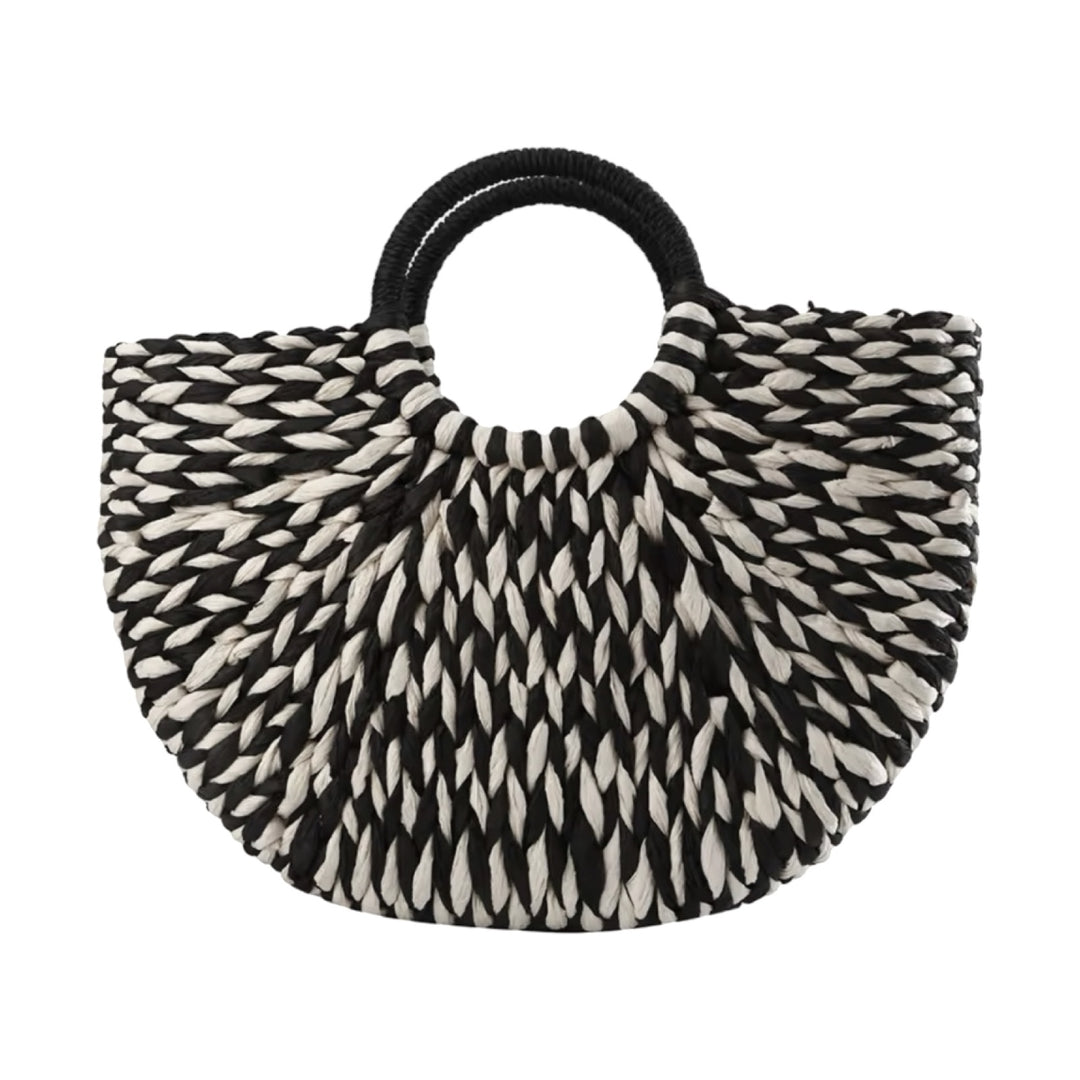 Rattan Braided Tote Basket With Handle