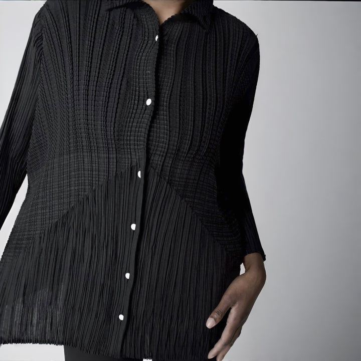 Black Multi Way Pleated Blouse