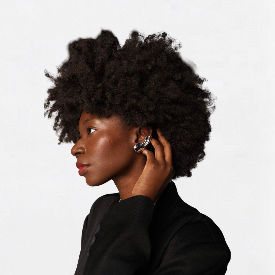 Silver ear lobe cuff earring (1 pc)