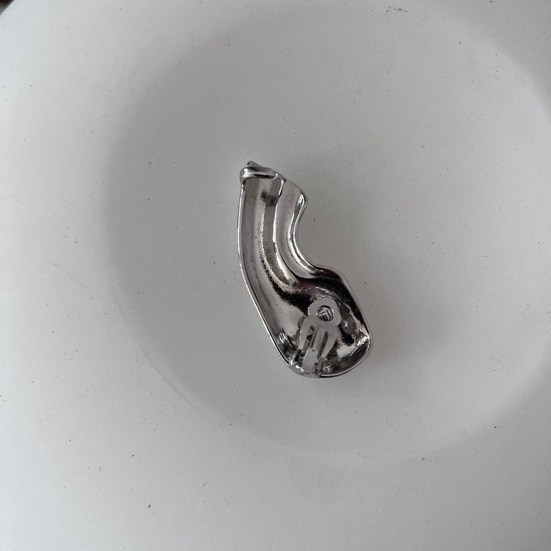 Silver ear lobe cuff earring (1 pc)