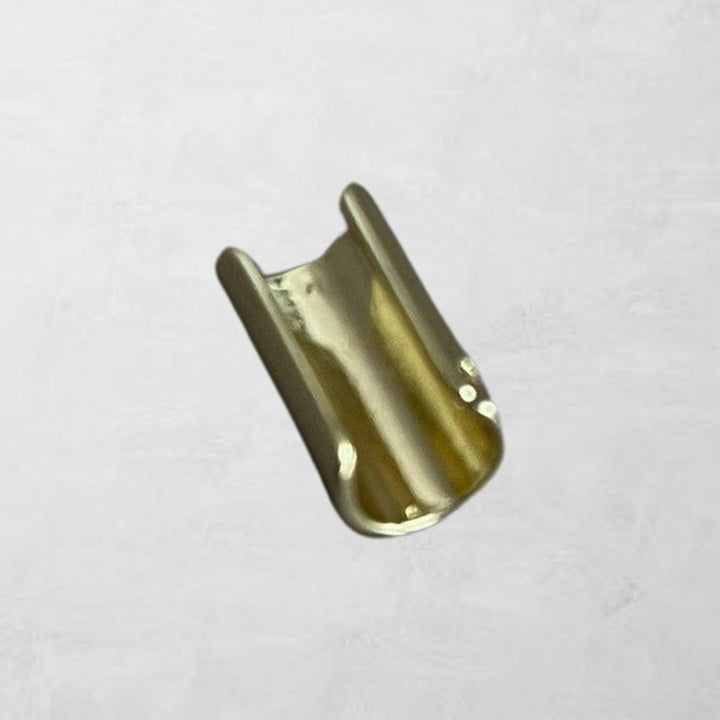 Gold earlobe cuff earring one piece