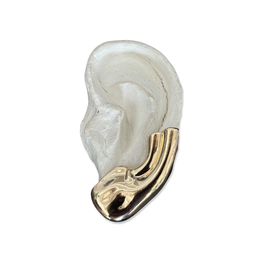Gold ear cuff earring (1 pc)