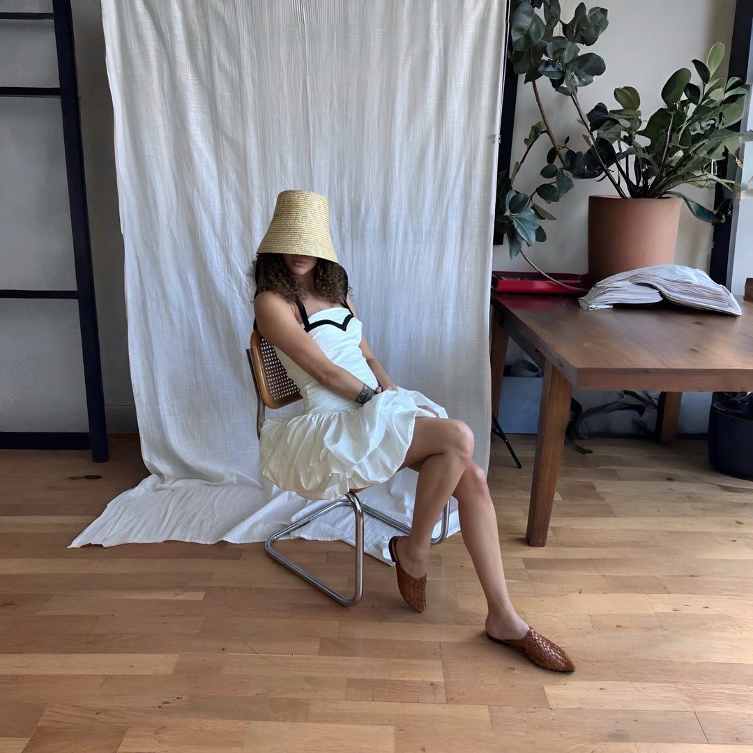 Raffia Lamp Bucket Hat