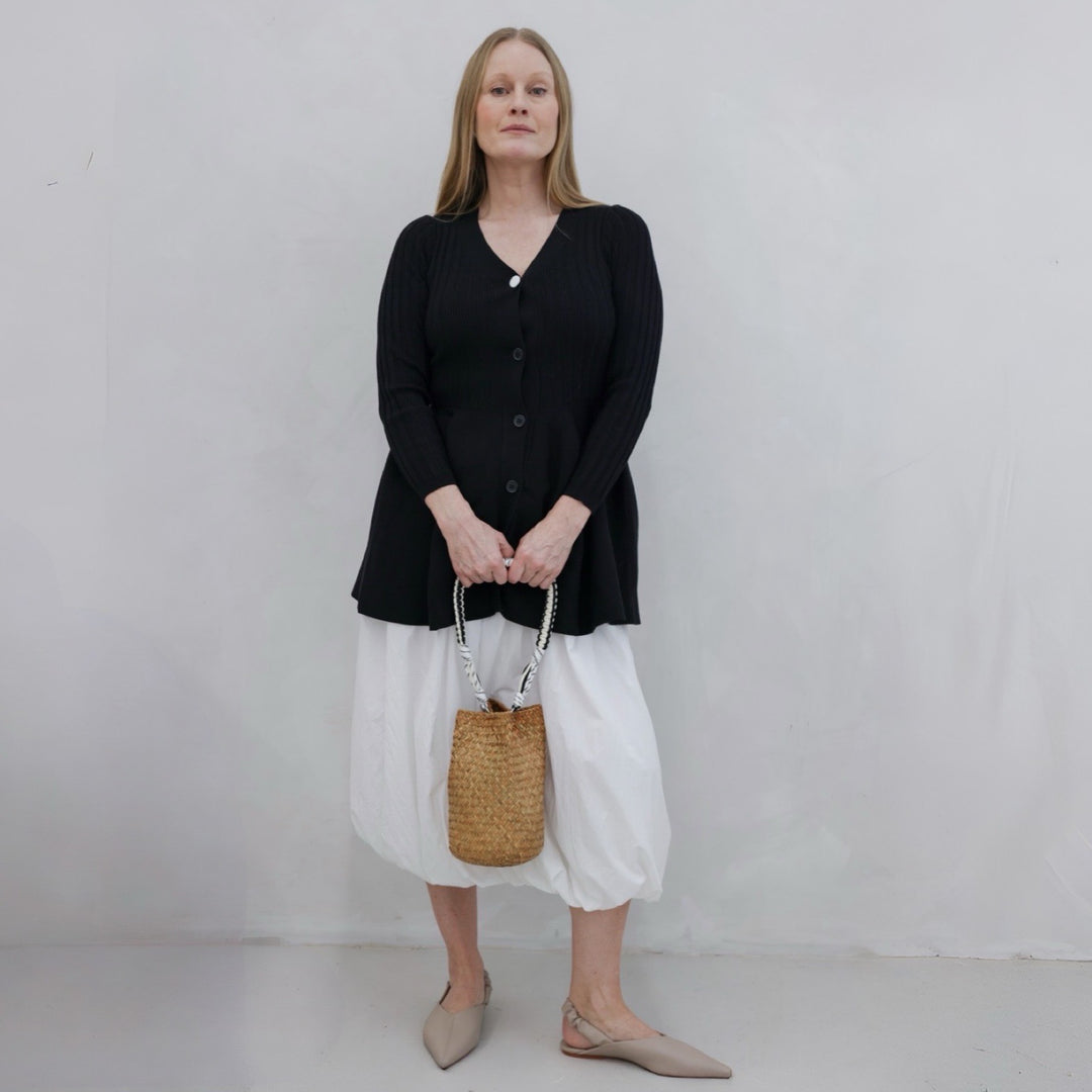Woven Straw Bucket Bag With Braided Strap