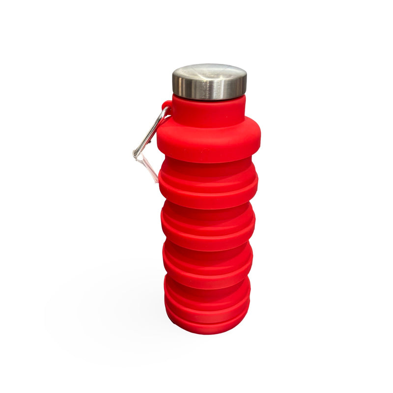 Red Silicone Foldable Water Bottle