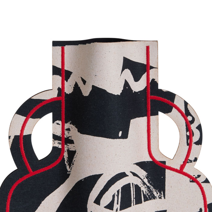 M2P Milos Amphora Large Vase Black Red
