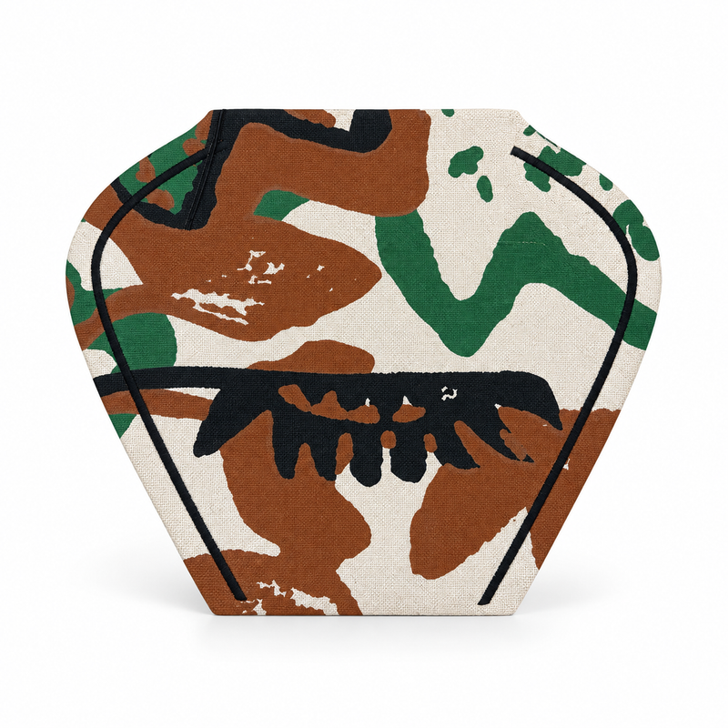 M2P Crete Cup Vase Black Green Clay
