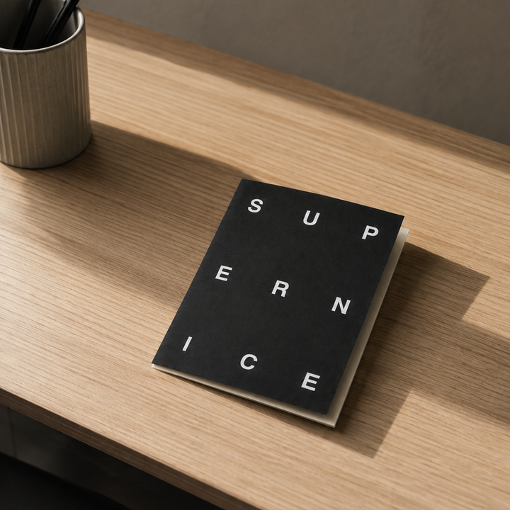 Kinshipped SUPER NICE Typography Thank You Card