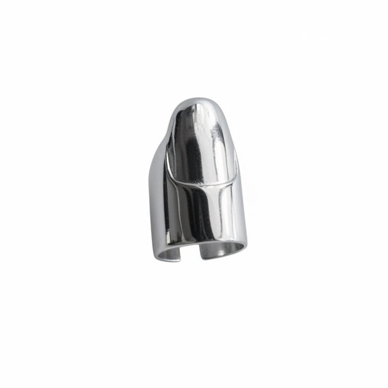 Silver Finger Cover With Nail Detail