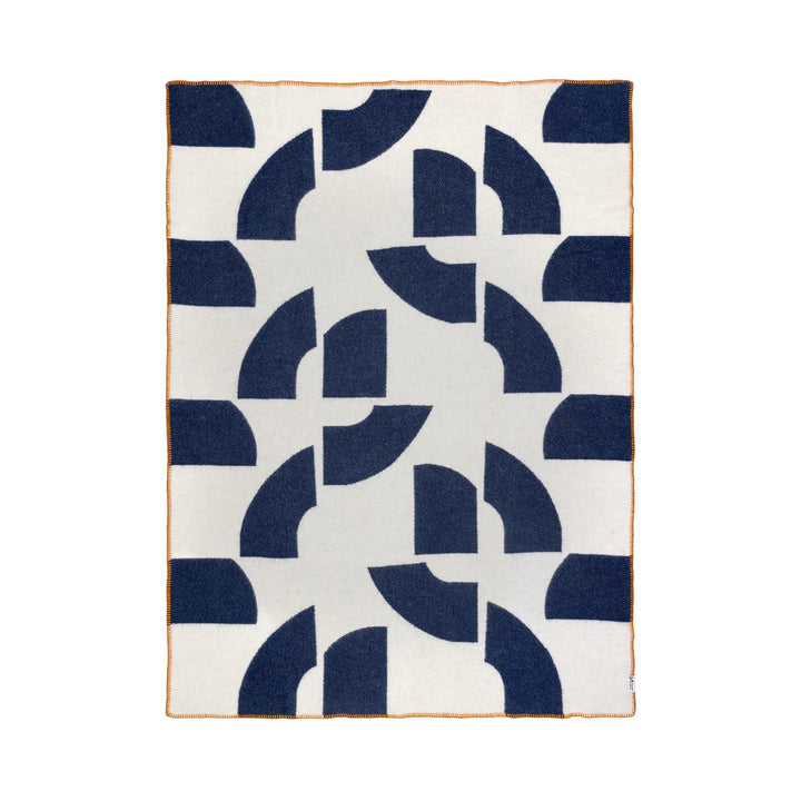 Deko Navy Wool Blanket By Sophie Home