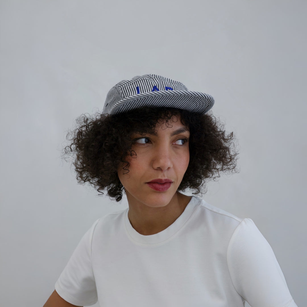 LAB Striped Embroidery Logo Cap