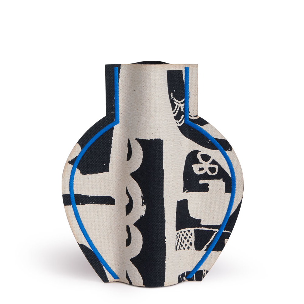 Milos Jug Vase Black Blue - by M2P