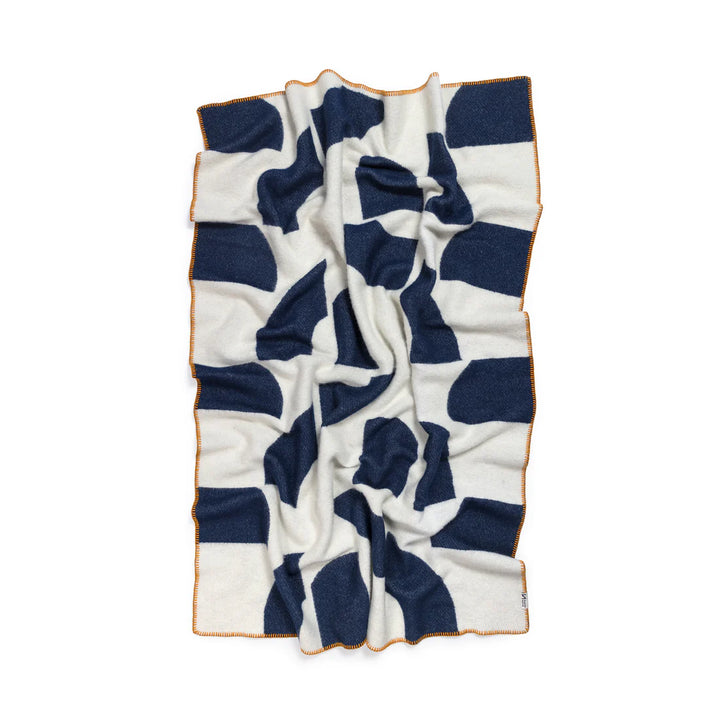 Deko Navy Wool Blanket By Sophie Home