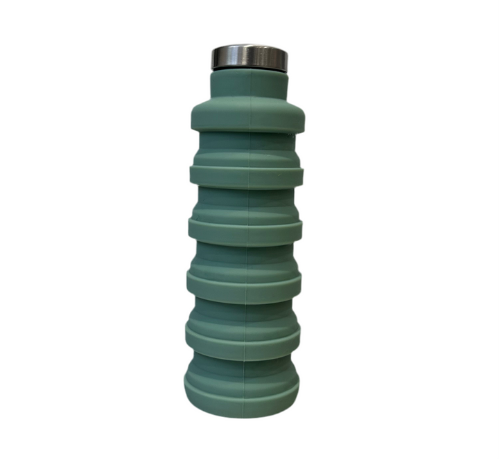 Green Silicone Foldable Water Bottle
