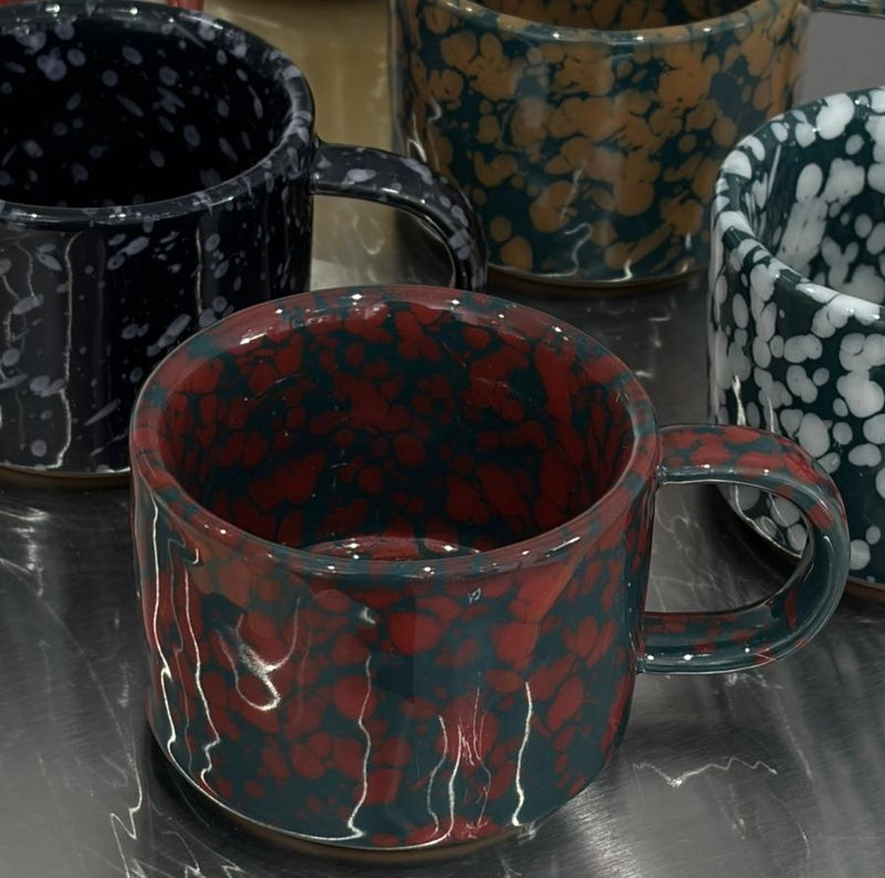 Speckled Green Ceramic Espresso Mug