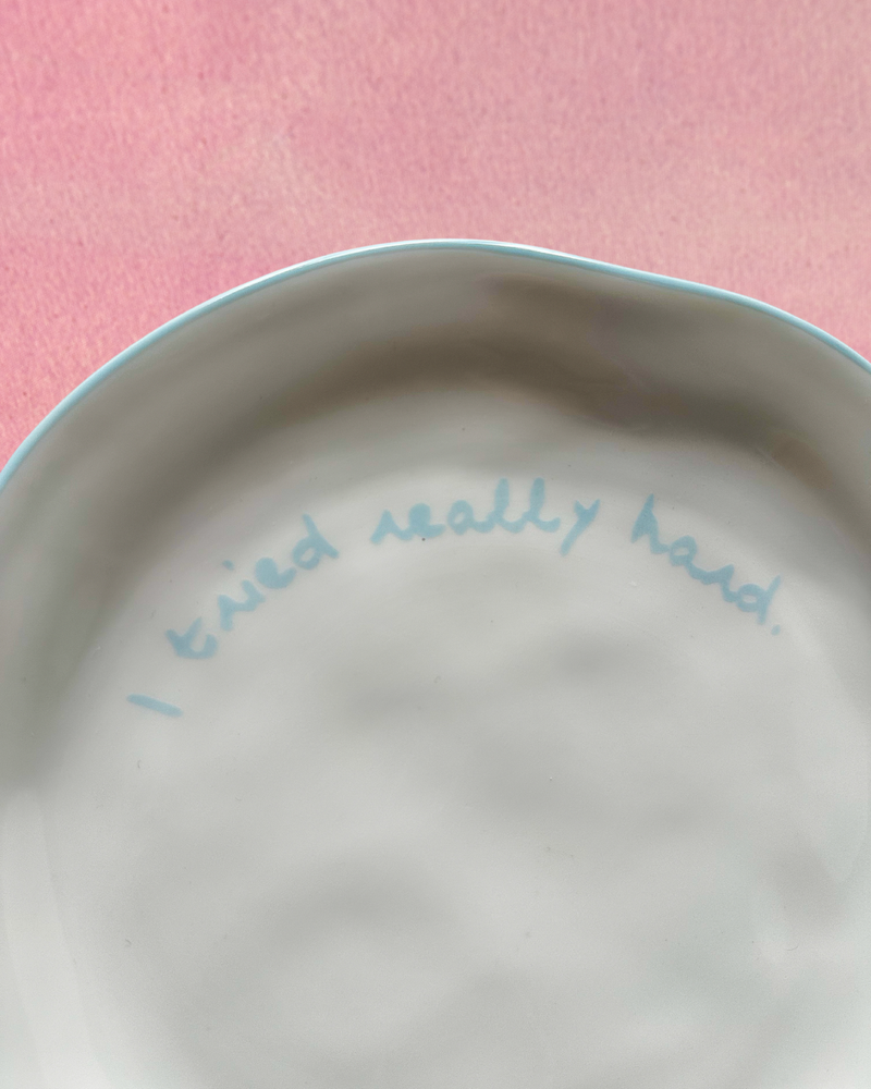 MÆGEN Statement Plate 'I Tried Really Hard'