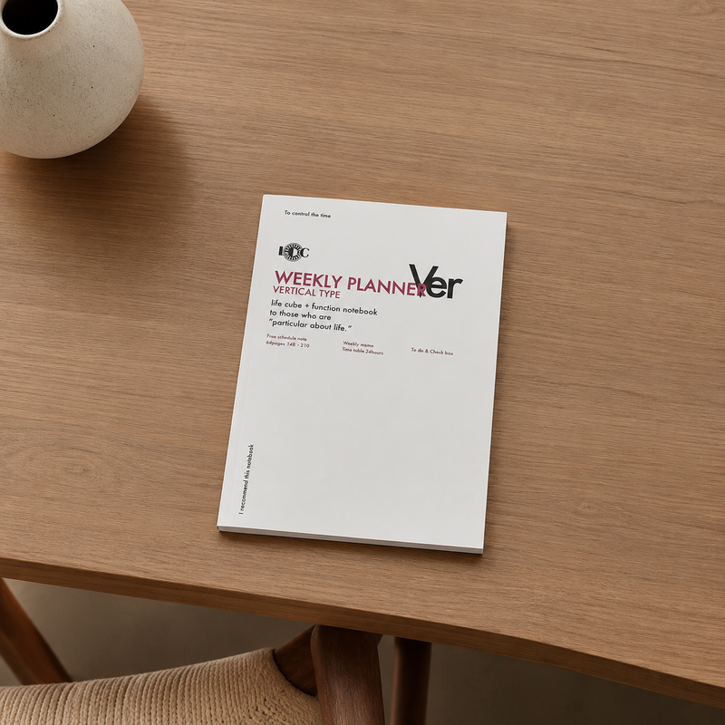 Luddite Weekly Planner Vertical Type A5 Undated, Lightweight & Modular