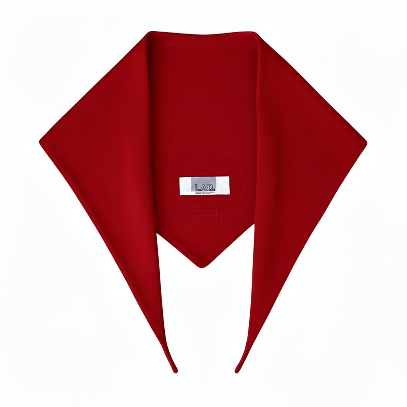 Red Wool Small Triangle Knitted Scarf