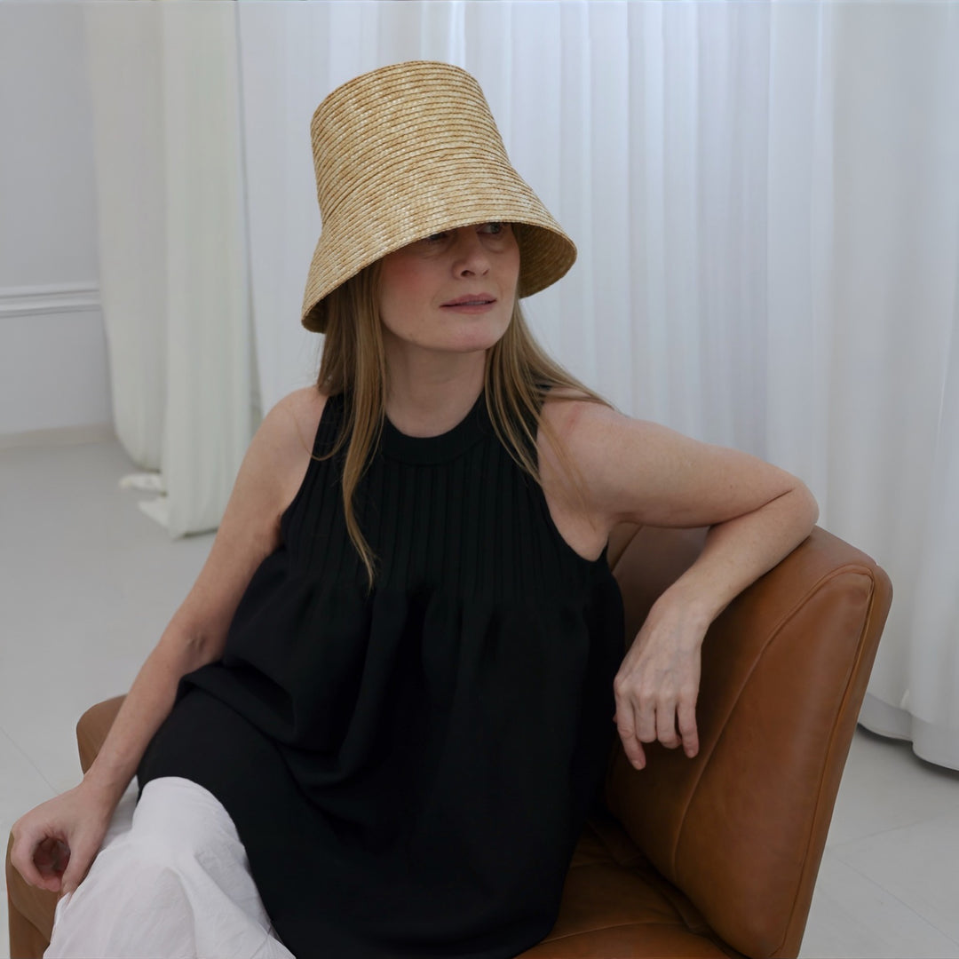 Raffia Lamp Bucket Hat