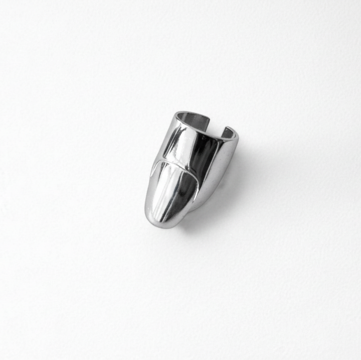Silver Finger Cover With Nail Detail