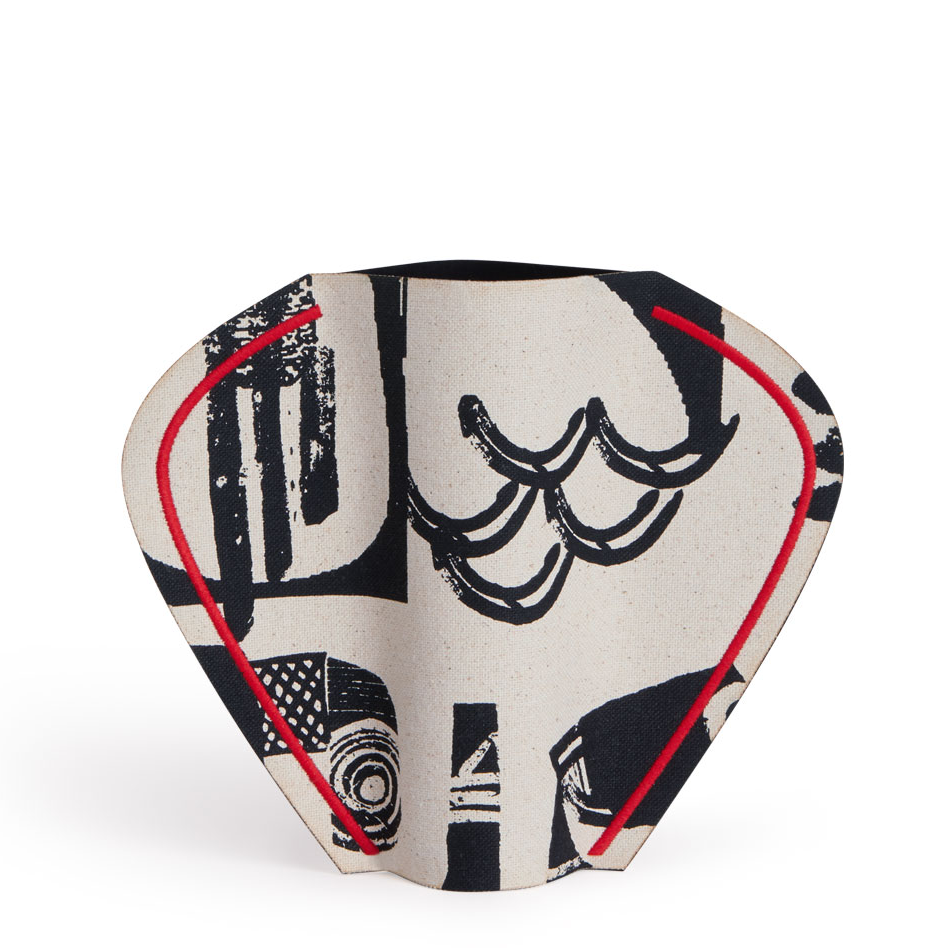 Milos Cup Vase Black Red - by M2P