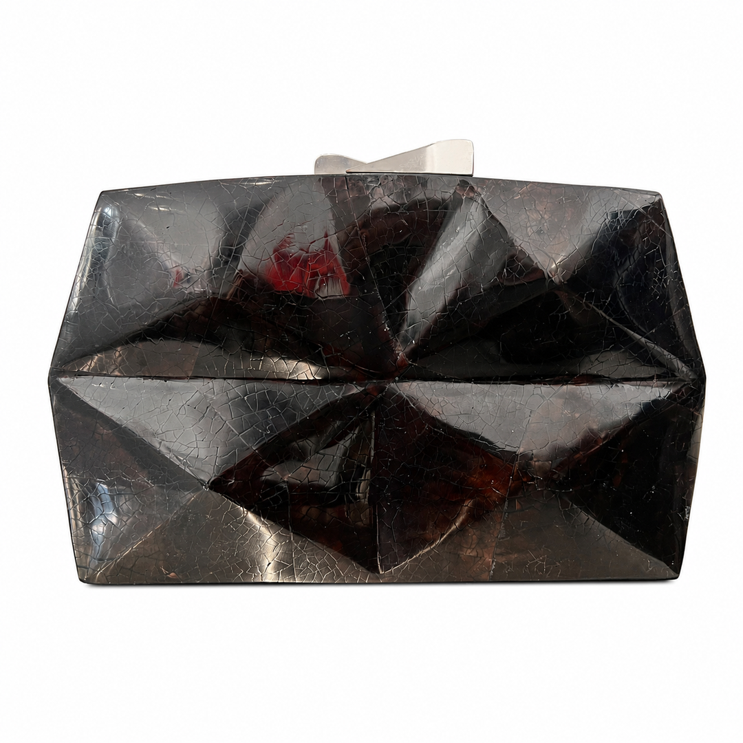 Mother of Pearl Clutch Bag - Black