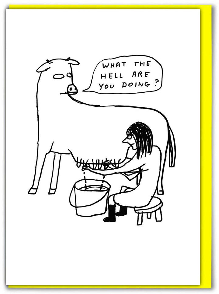 Funny Greetings Card By David Shrigley - What The Hell