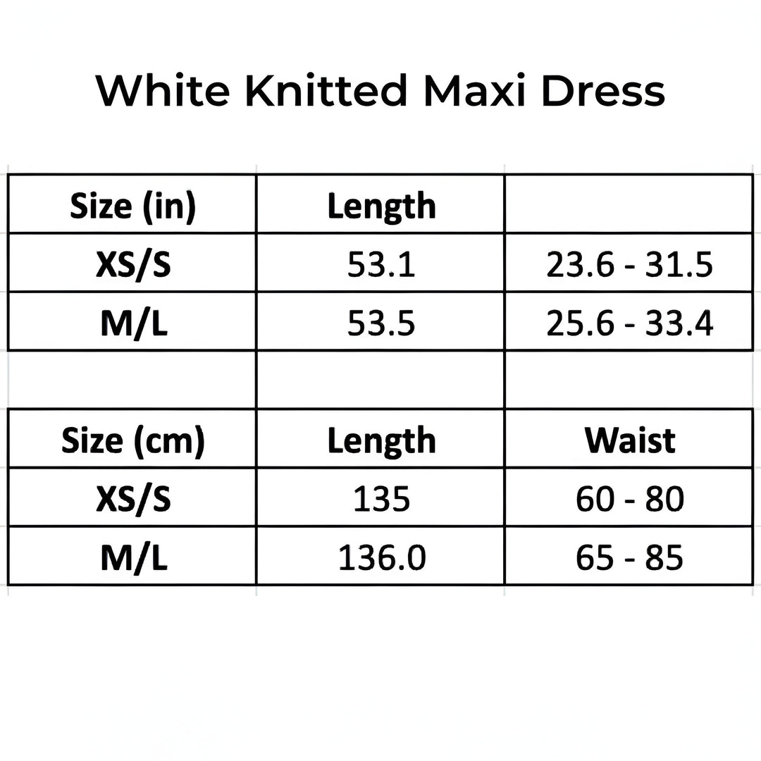 White Knitted Maxi Dress