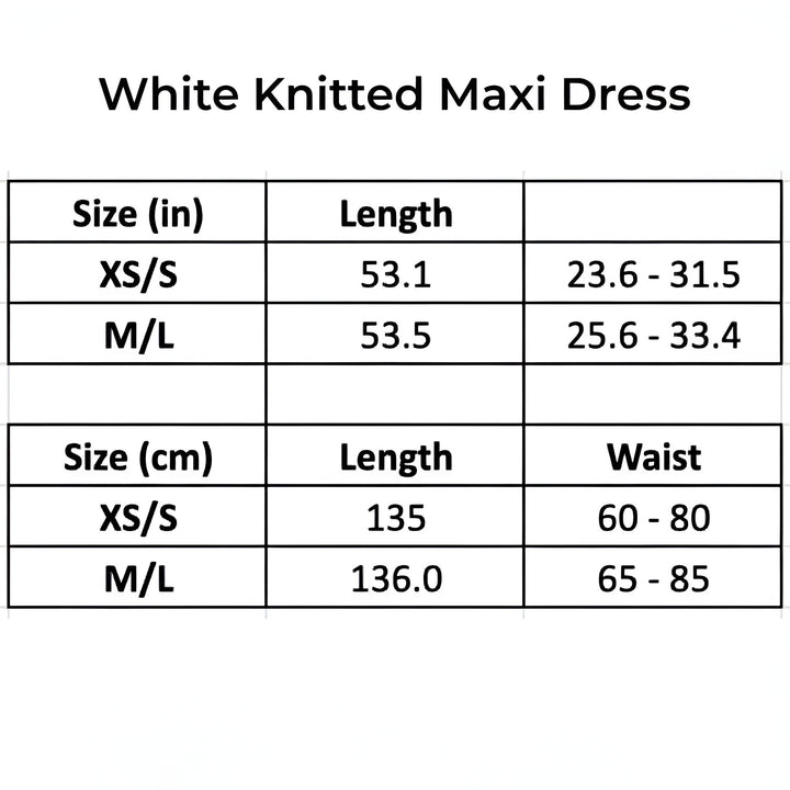 White Knitted Maxi Dress