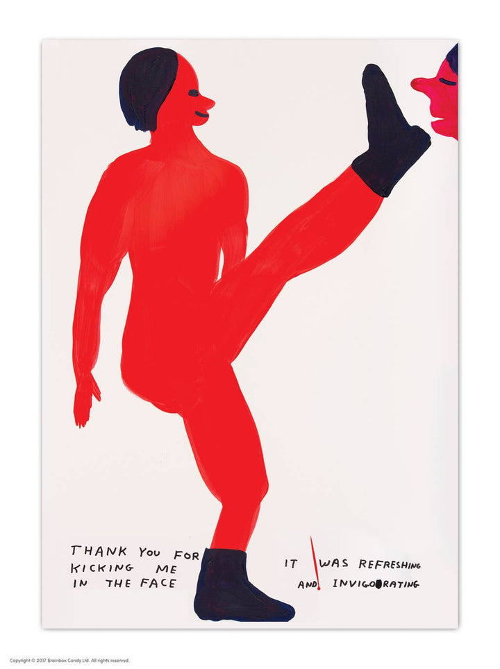 Funny A6 Art Postcard By David Shrigley - Thank you