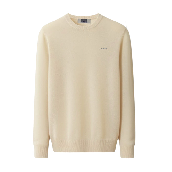 Beige Mohair Classic Fit Jumper With Embroidery