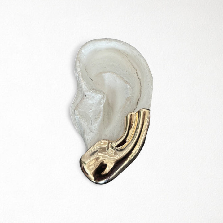 Gold ear cuff earring (1 pc)