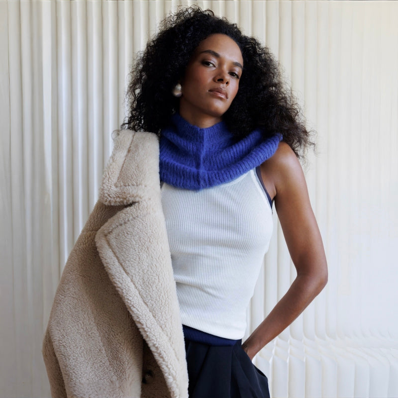 Cobalt Blue Wool Balaclava