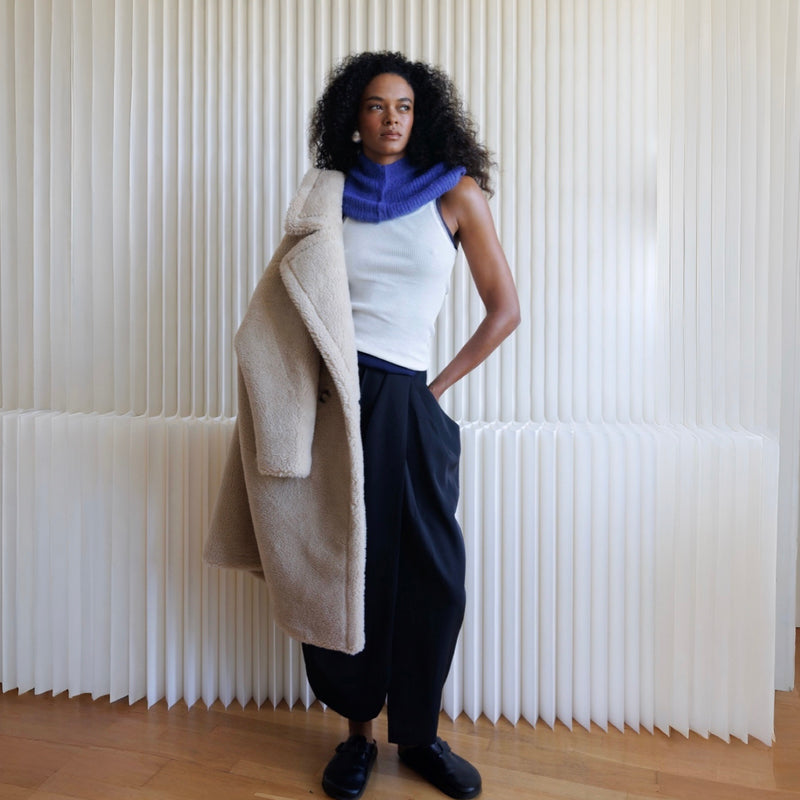 Cobalt Blue Wool Balaclava