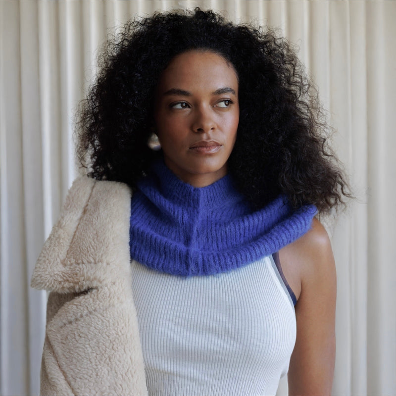 Cobalt Blue Wool Balaclava