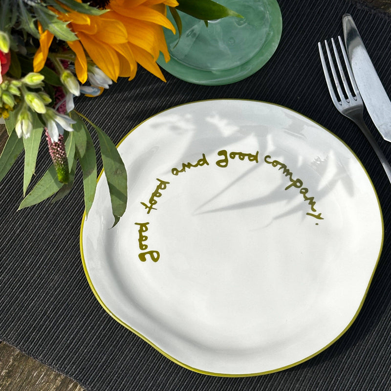 MÆGEN Statement Plate 'Good Food And Good Company.'