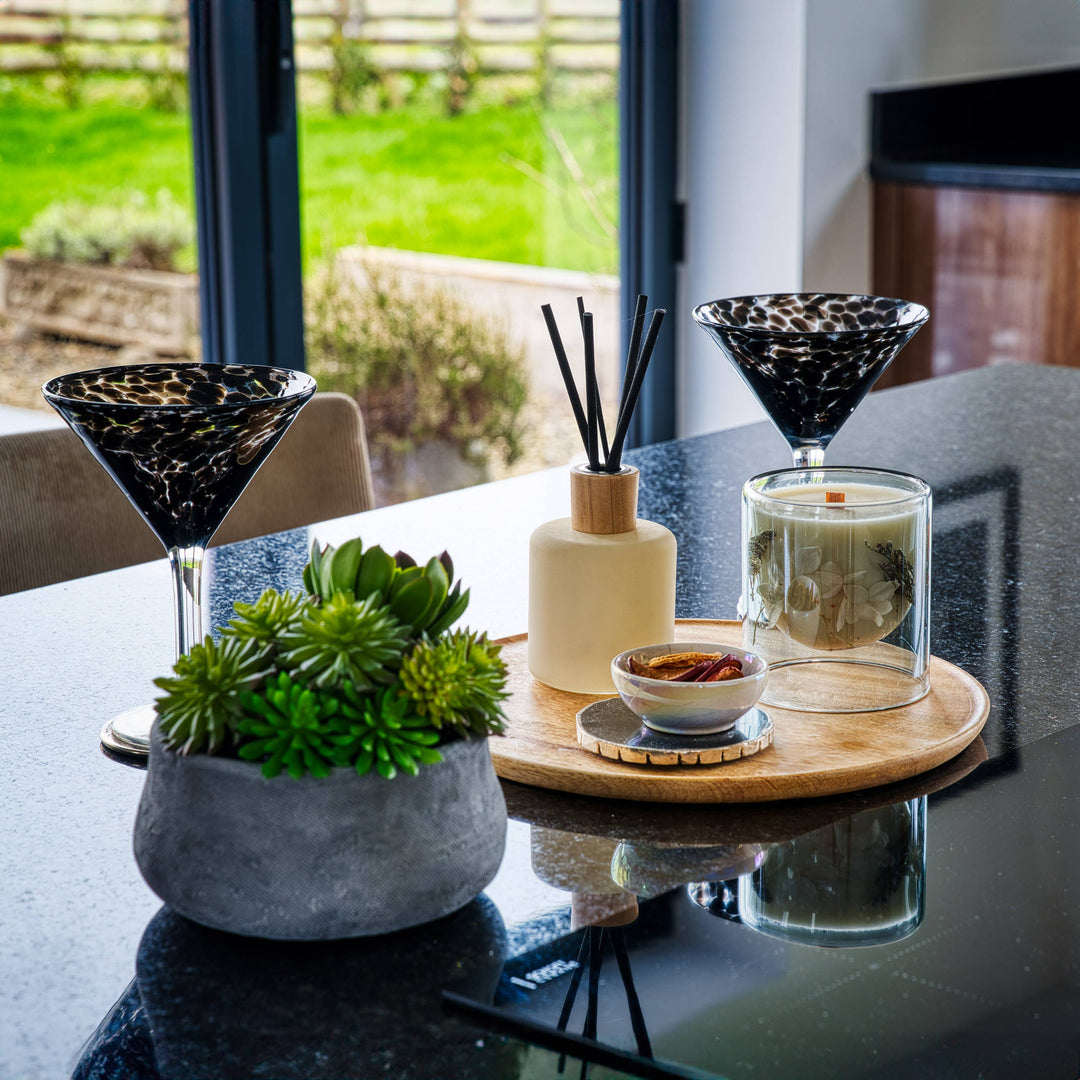 Large Martini Glass in Dalmatian Print