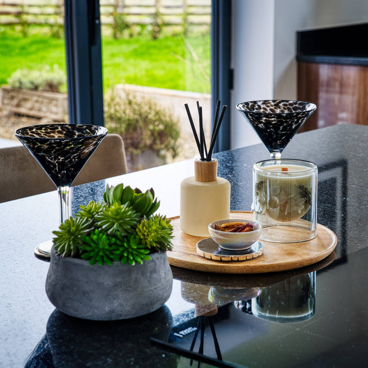 Large Martini Glass in Dalmatian Print