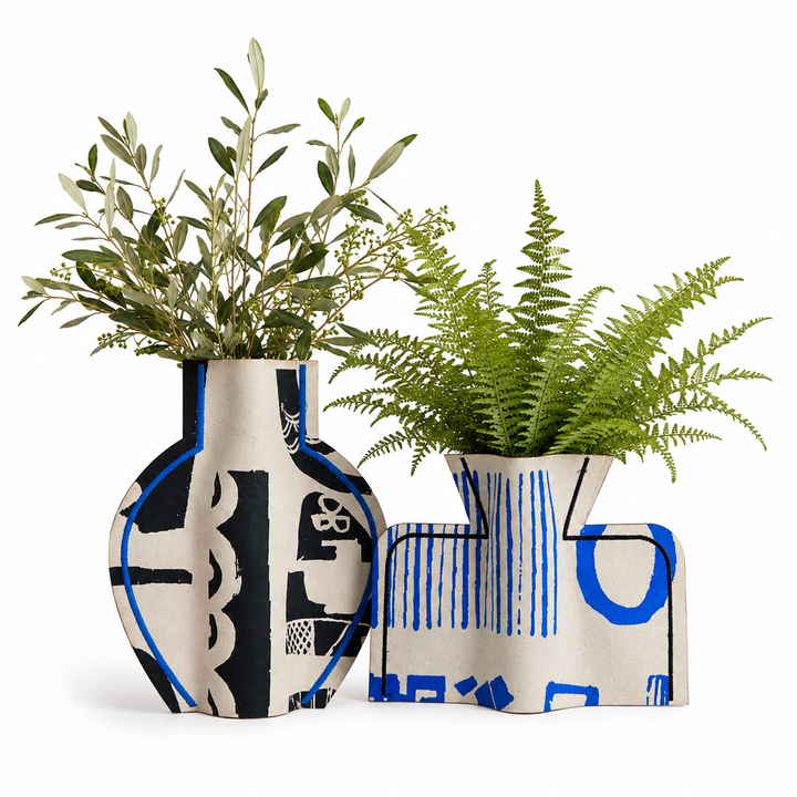 M2P Athens Bowl Vase Blue Black
