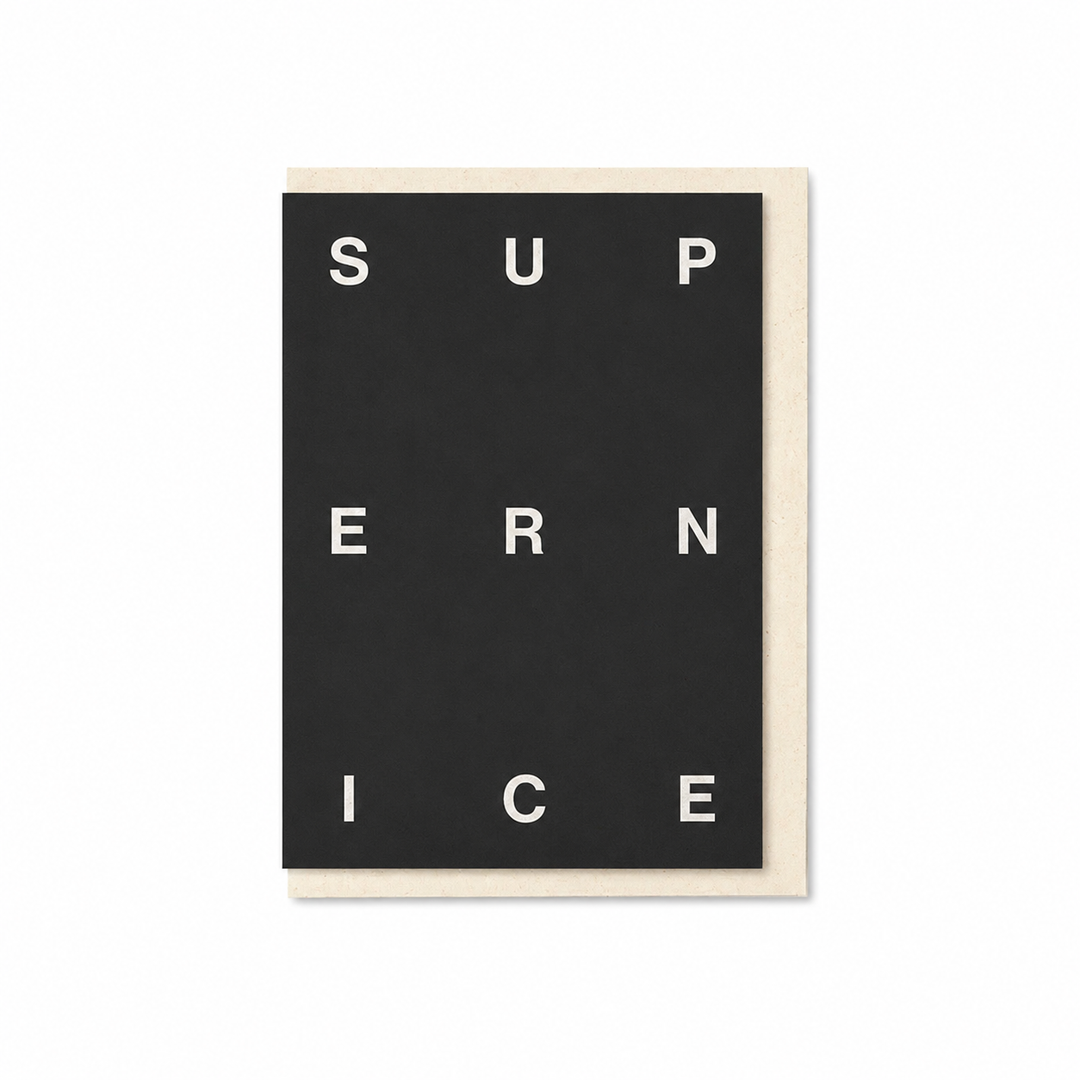 SUPER NICE Typography Thank You Card - by Kinshipped