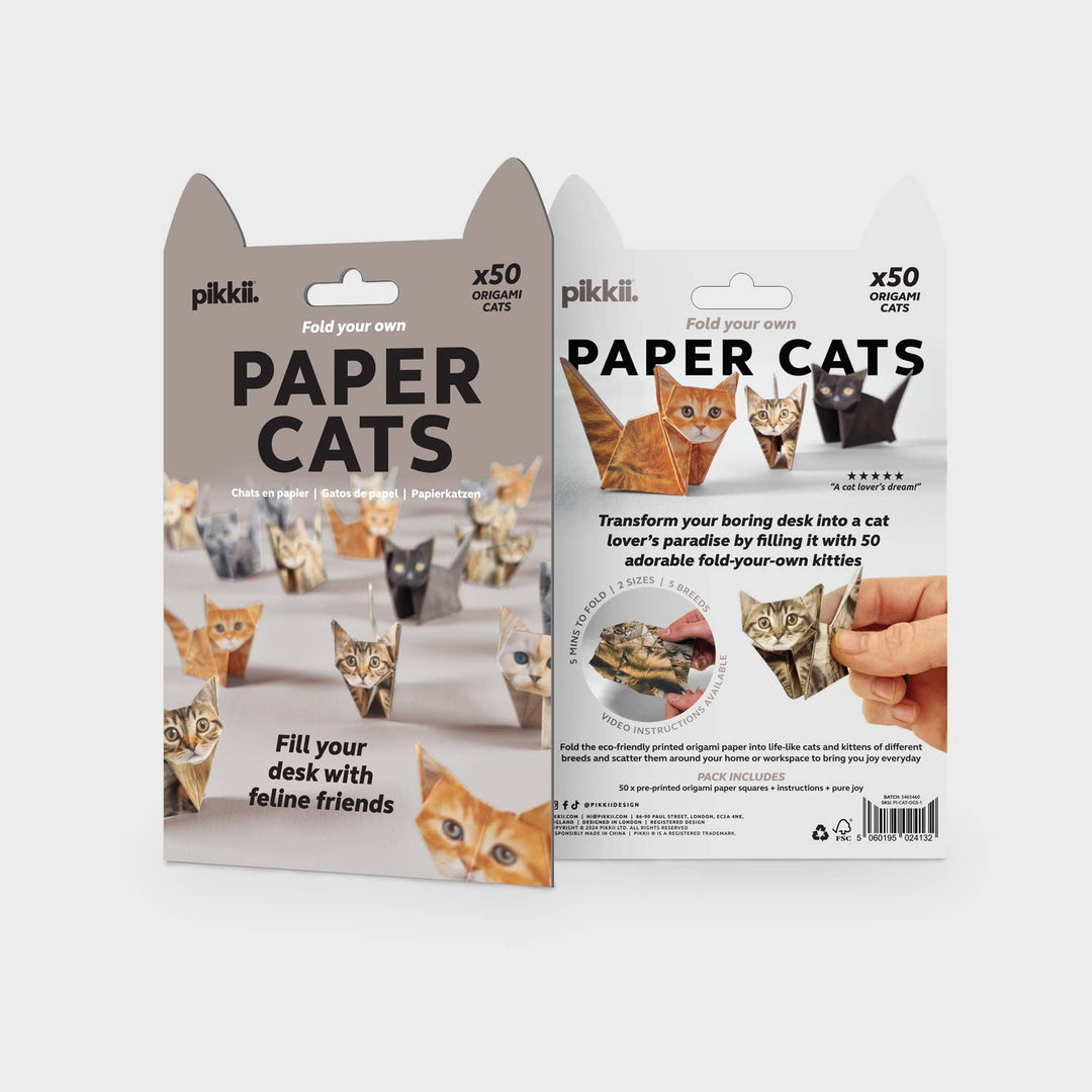 Paper Cats | Perfect for Cat Lovers | Cute DIY Origami Kit