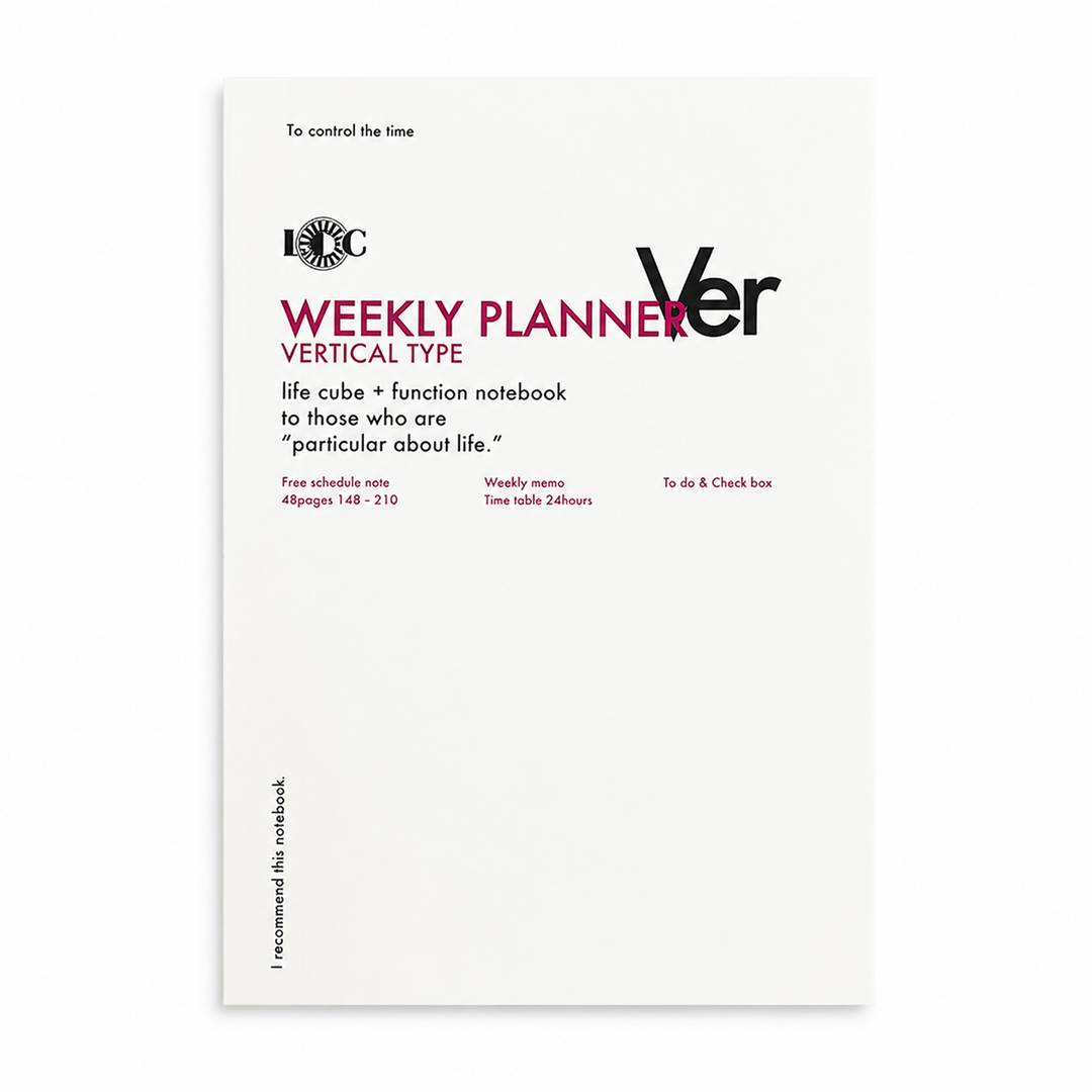 Weekly Planner Vertical Type A5 Undated, Lightweight & Modular - by Luddite