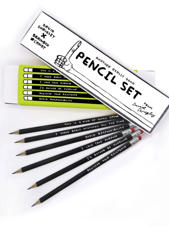 Funny Gift - David Shrigley Pencil Box - 6 Designs (Set 2)
