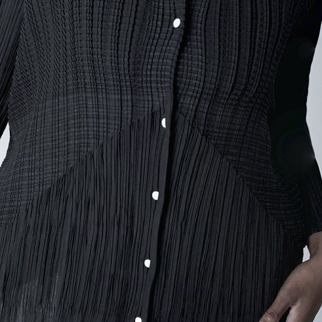 Black Multi Way Pleated Blouse