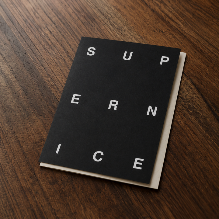 Kinshipped SUPER NICE Typography Thank You Card