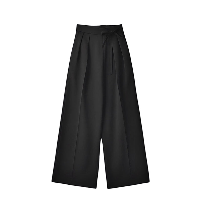 Black Technical Culottes With Wrap Detail