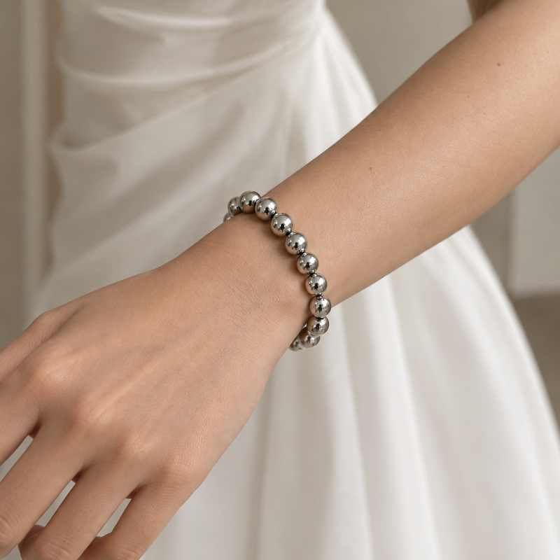 Sterling Silver Bead Bracelet